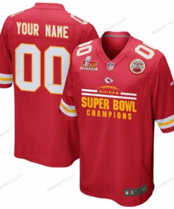 Kansas City Chiefs Super Bowl LIX Champions Ball Game Men Custom Jersey - Red JS3422 nicesnker
