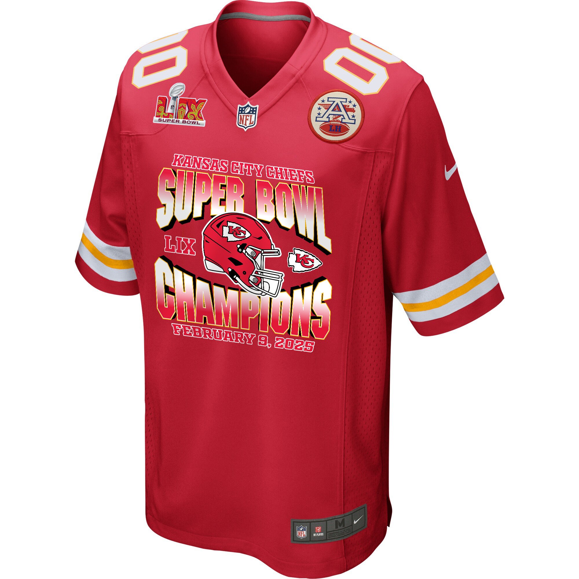 Kansas City Chiefs Super Bowl LIX Champions Helmet Game Men Custom Jersey - Red JS7482 nicesnker - Image 2