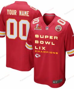 Kansas City Chiefs Super Bowl LIX Champions V3 Game Men Custom Jersey - Red JS1540 nicesnker
