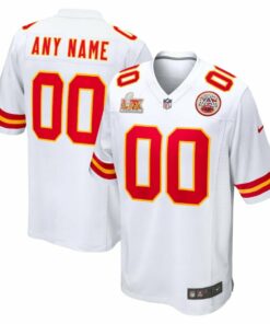Kansas City Chiefs Super Bowl LIX Custom Men Game Jersey - White JS4208 nicesnker