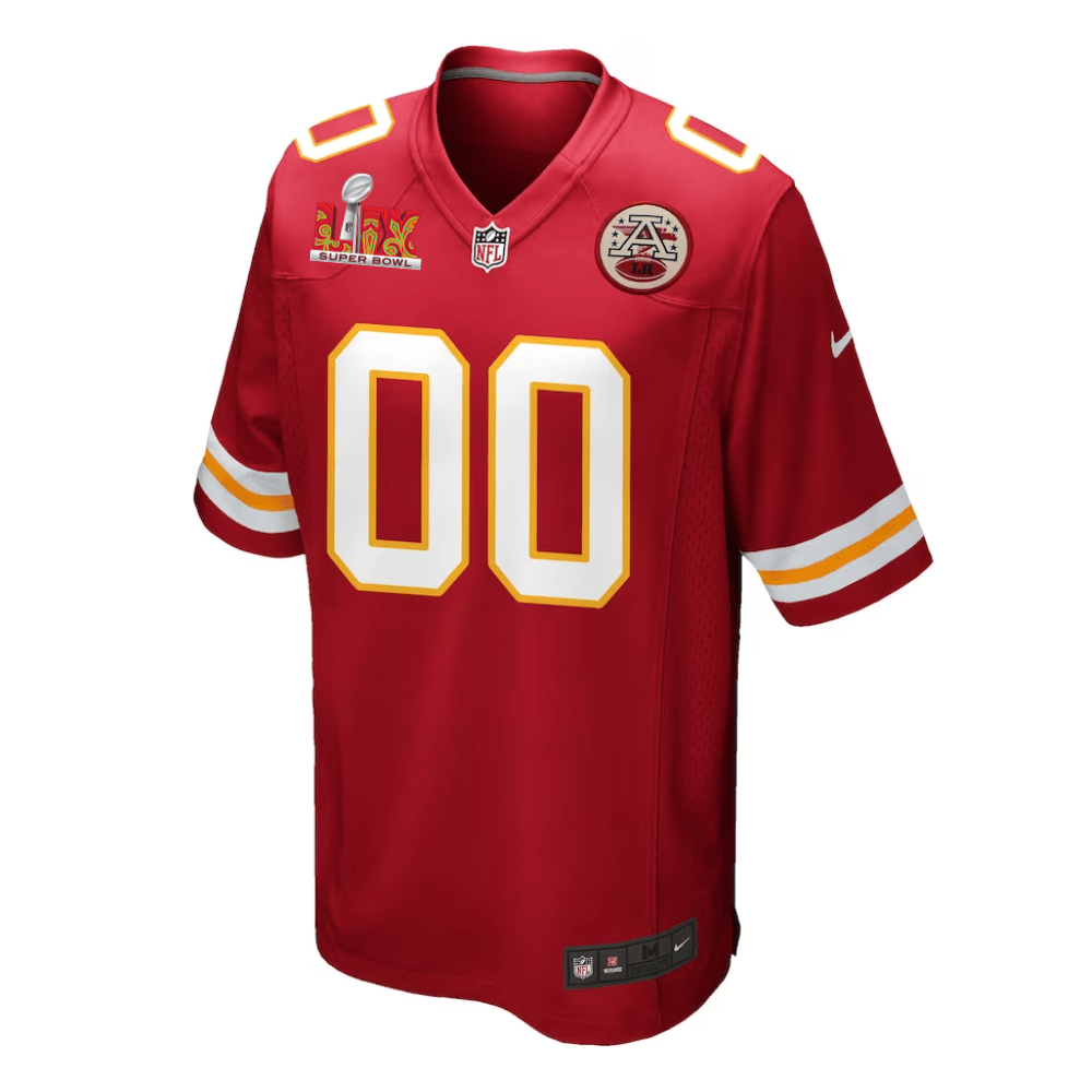 Kansas City Chiefs Super Bowl LIX Patch Game Men Custom Jersey - Red JS1364 nicesnker - Image 2