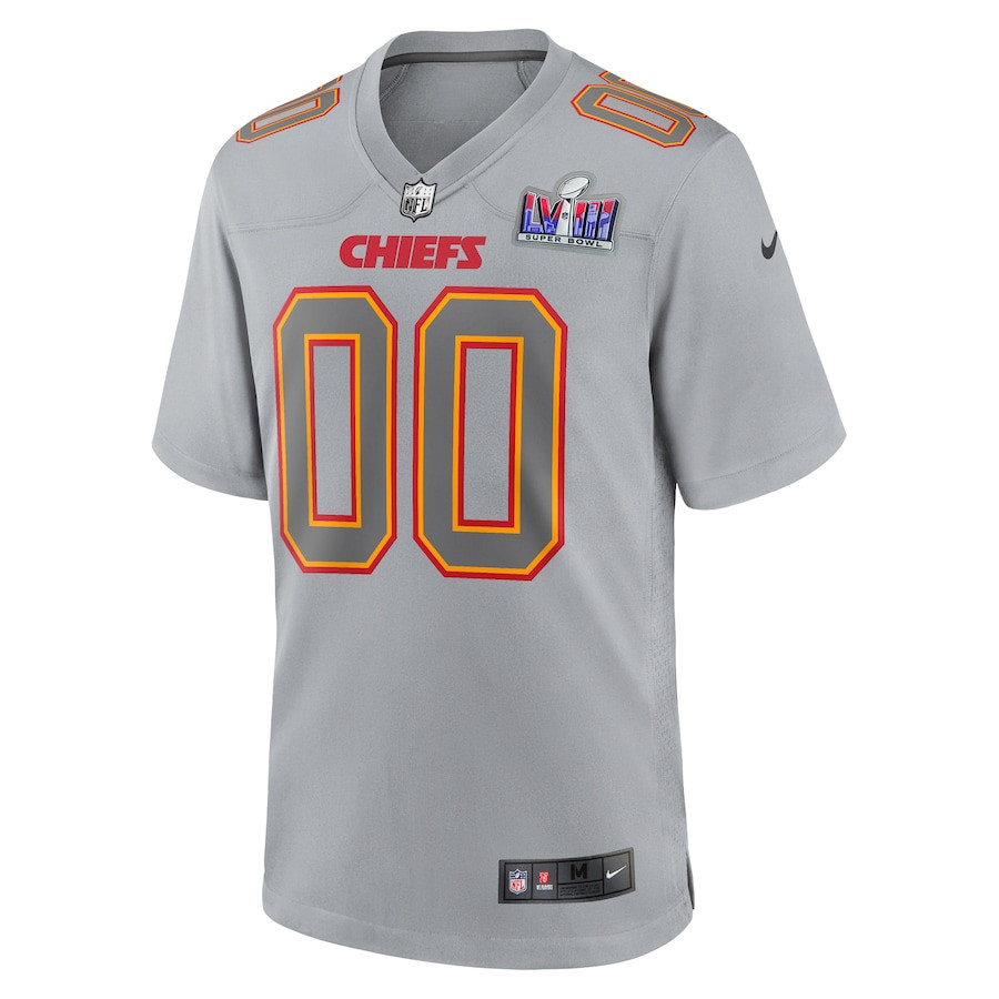 Kansas City Chiefs Super Bowl LVIII Atmosphere Fashion Game Custom Men Jersey - Gray JS6039 nicesnker - Image 2