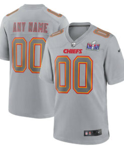 Kansas City Chiefs Super Bowl LVIII Atmosphere Fashion Game Custom Men Jersey - Gray JS6039 nicesnker