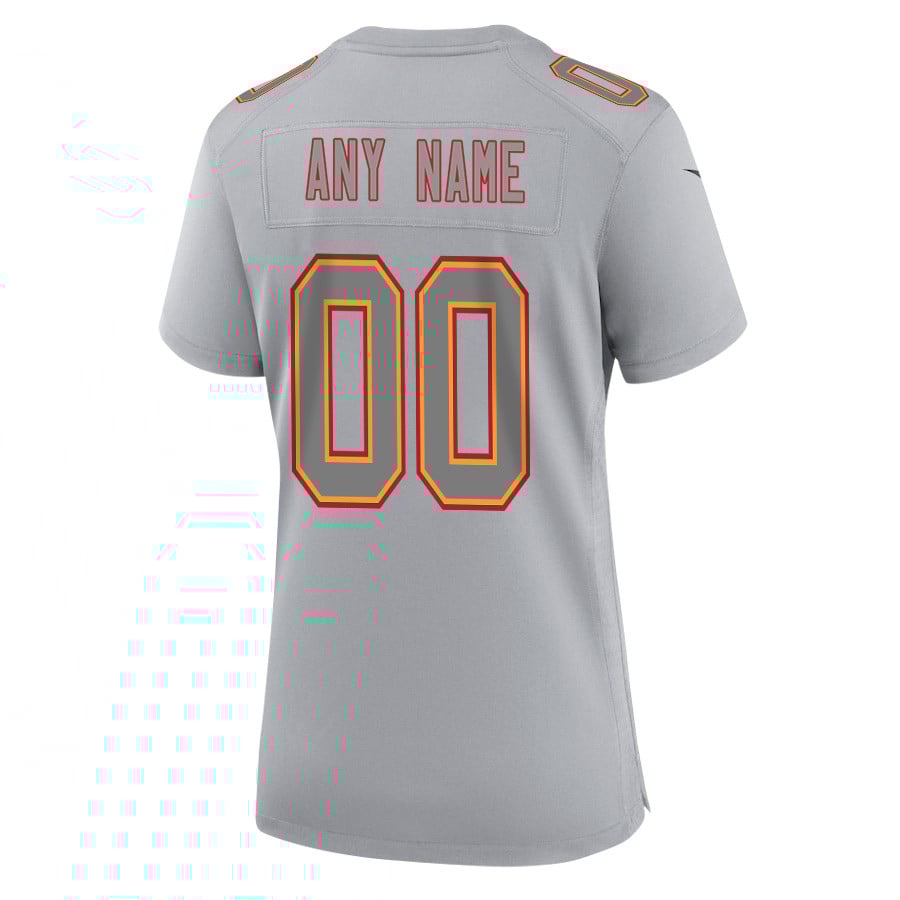 Kansas City Chiefs Super Bowl LVIII Champions 4 Stars Patch Atmosphere Fashion Game Custom Women Jersey - Gray JS8156 nicesnker - Image 3