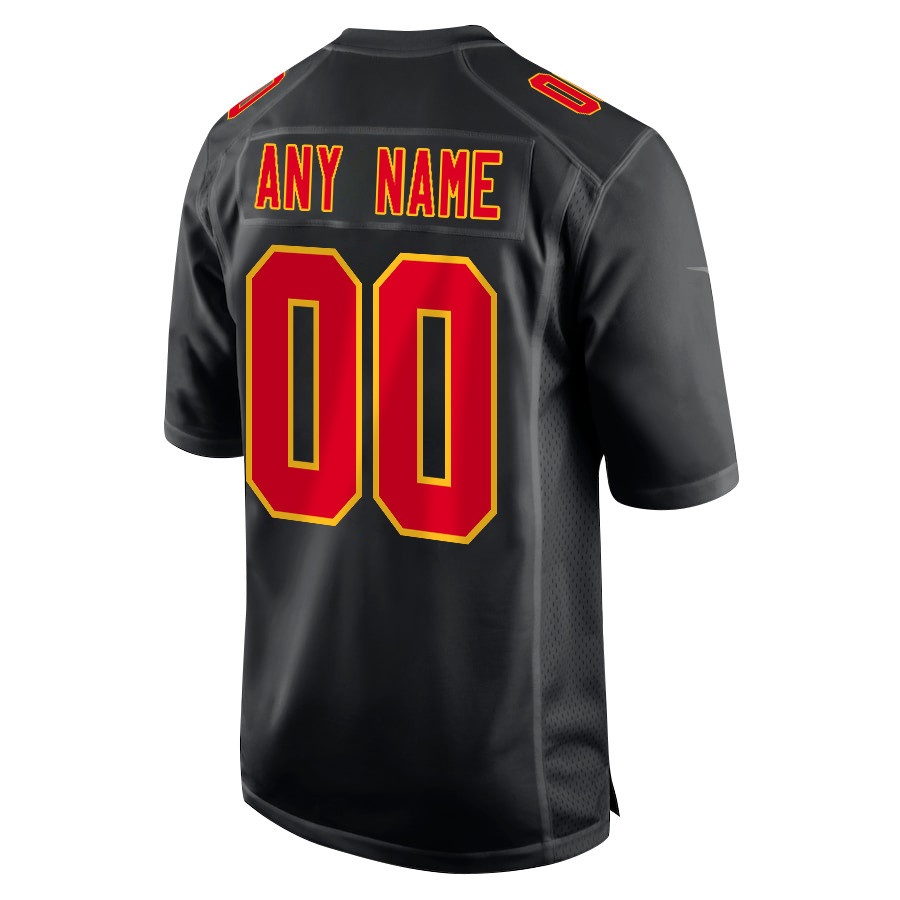 Kansas City Chiefs Super Bowl LVIII Champions 4 Stars Patch Fashion Game Custom Men Jersey - Carbon Black JS3908 nicesnker - Image 3