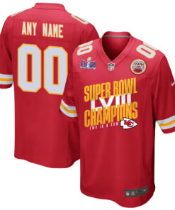 Kansas City Chiefs Super Bowl LVIII Champions Iconic Victory Game Custom Men Jersey - Scarlet JS8003 nicesnker