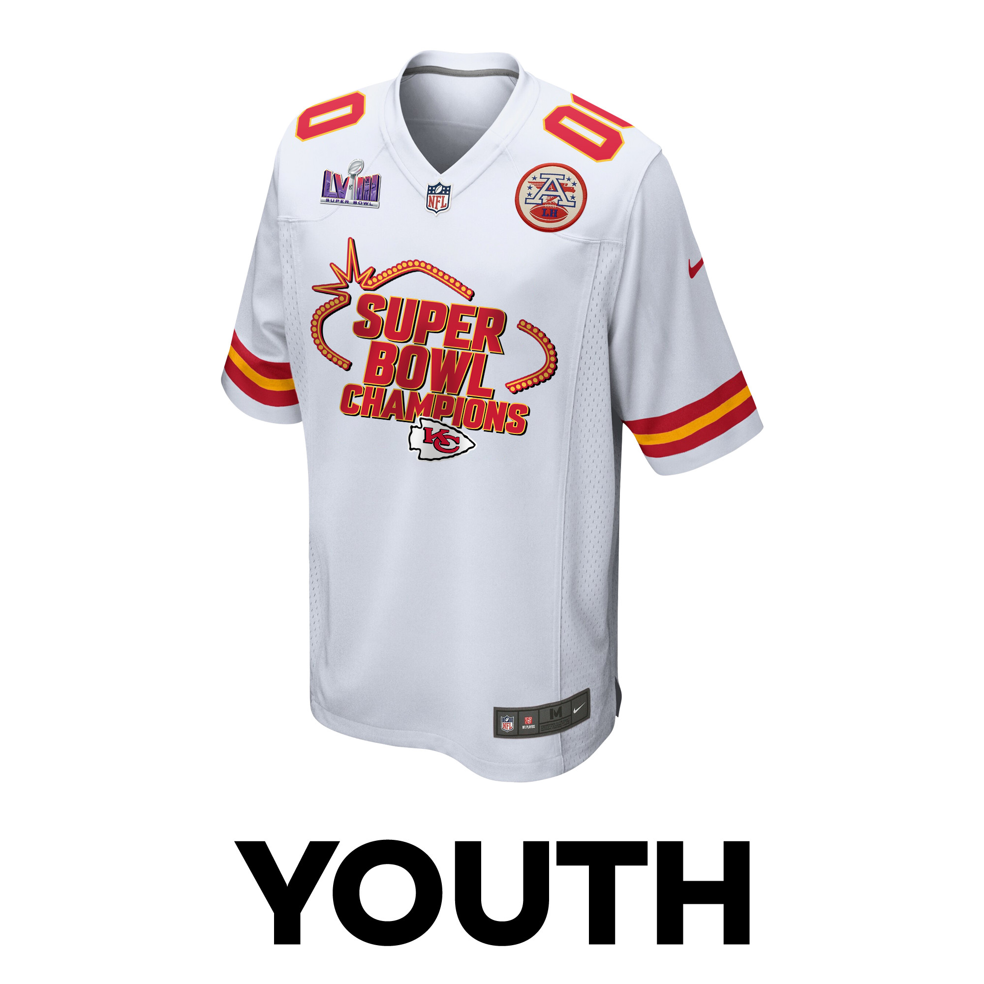 Kansas City Chiefs Super Bowl LVIII Champions Locker Room Trophy Collection Game YOUTH Jersey - White JS8114 nicesnker - Image 2