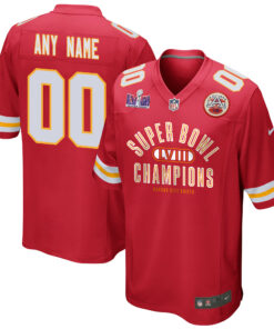 Kansas City Chiefs Super Bowl LVIII Champions Under The Lights Game Custom Men Jersey - Scarlet JS8802 nicesnker