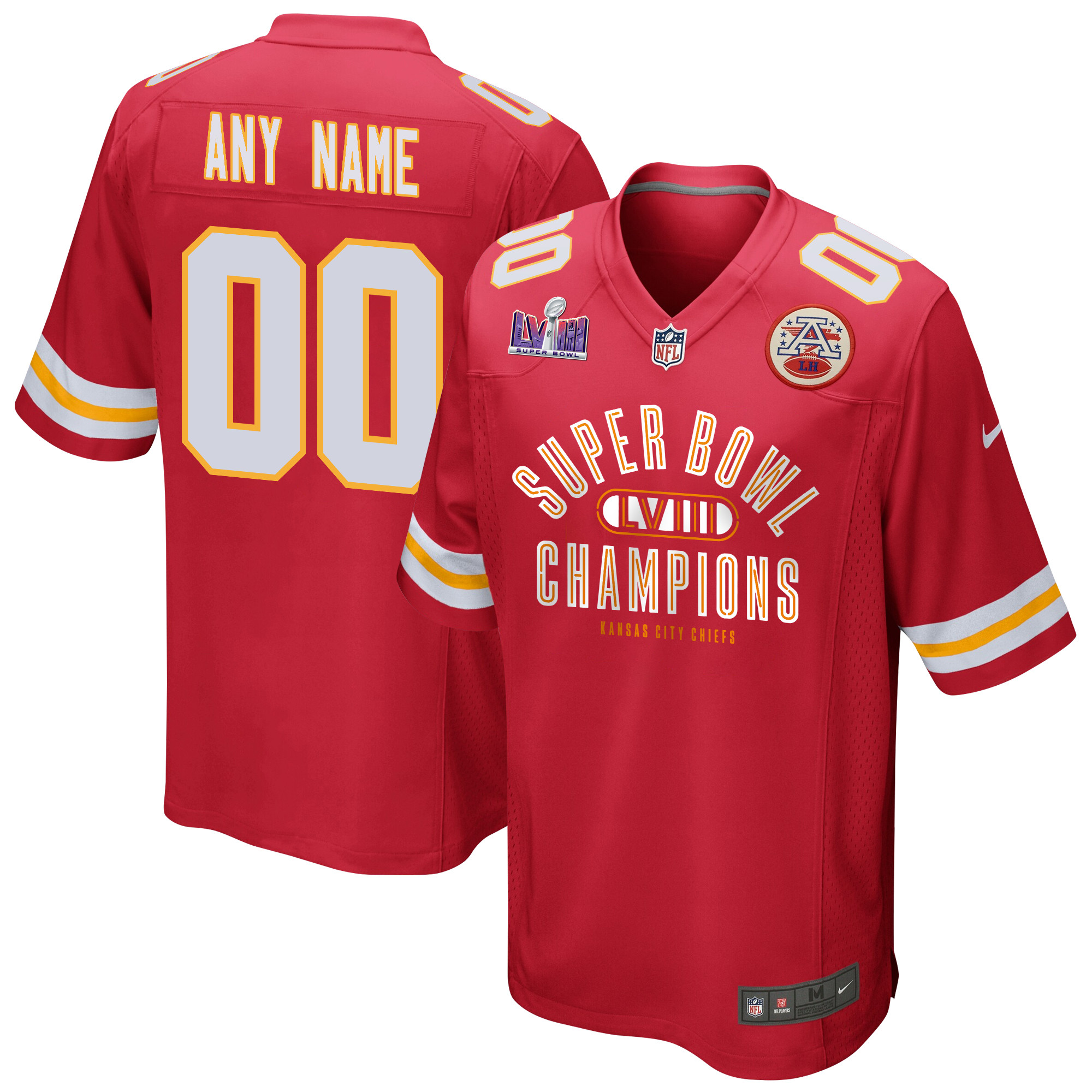 Kansas City Chiefs Super Bowl LVIII Champions Under The Lights Game Custom Men Jersey - Scarlet JS8802 nicesnker