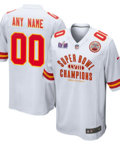 Kansas City Chiefs Super Bowl LVIII Champions Under The Lights Game Custom Men Jersey - White JS4058 nicesnker