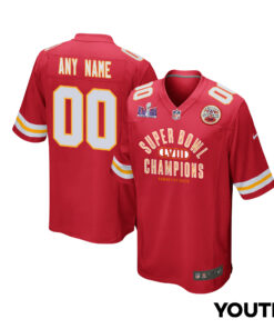 Kansas City Chiefs Super Bowl LVIII Champions Under The Lights Game YOUTH Jersey - Scarlet JS2523 nicesnker