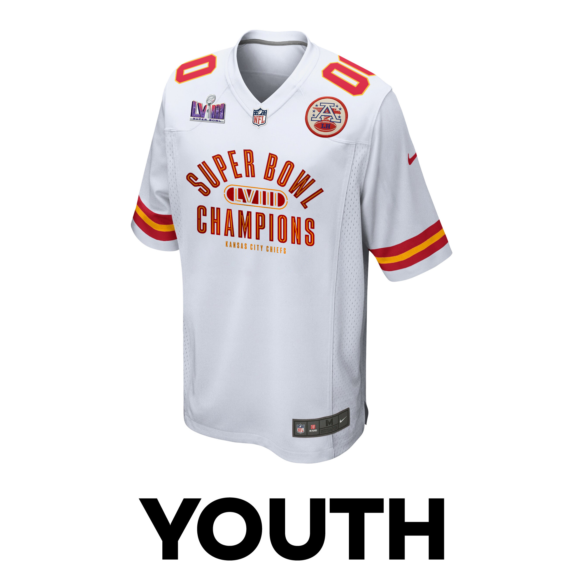 Kansas City Chiefs Super Bowl LVIII Champions Under The Lights Game YOUTH Jersey - White JS4405 nicesnker - Image 2