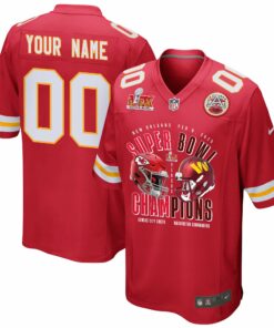 Kansas City Chiefs Vs. Washington Commanders Super Bowl LIX Game Men Custom Jersey - Red JS9355 nicesnker