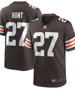 Kareem Hunt 27 Cleveland Browns Game Men Jersey - Brown JS6758 nicesnker
