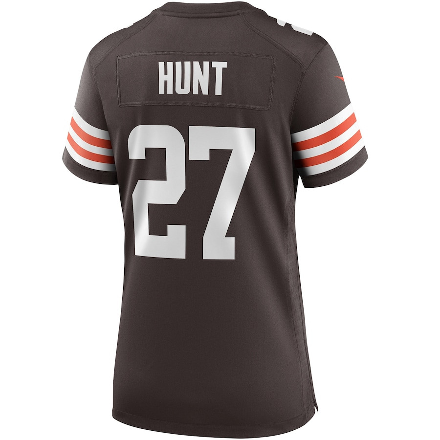 Kareem Hunt 27 Cleveland Browns Game Women Jersey - Brown JS7381 nicesnker - Image 3