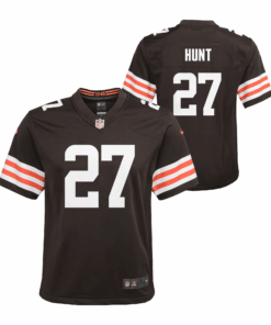 Kareem Hunt 27 Cleveland Browns Game YOUTH Jersey - Brown JS8849 nicesnker