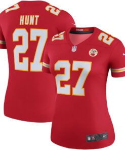 Kareem Hunt 27 Kansas City Chiefs Women Color Rush Legend Jersey - Red JS6294 nicesnker