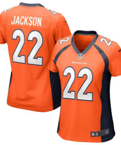Kareem Jackson 22 Denver Broncos Women Game Jersey - Orange JS4384 nicesnker