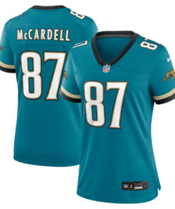 Keenan McCardell 87 Jacksonville Jaguars Women's Prowler Throwback Game Jersey - Teal JS8340 nicesnker