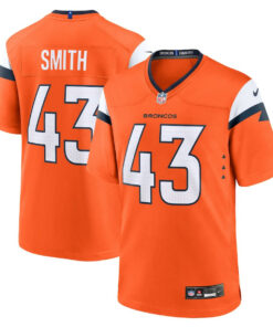 Keidron Smith 43 Denver Broncos Team Game Men Jersey - Orange JS6853 nicesnker