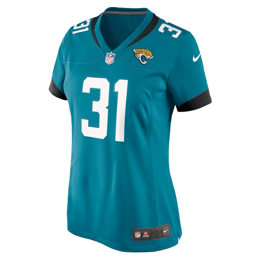 Keilan Robinson 31 Jacksonville Jaguars Women's Game Jersey - Teal JS9026 nicesnker - Image 2