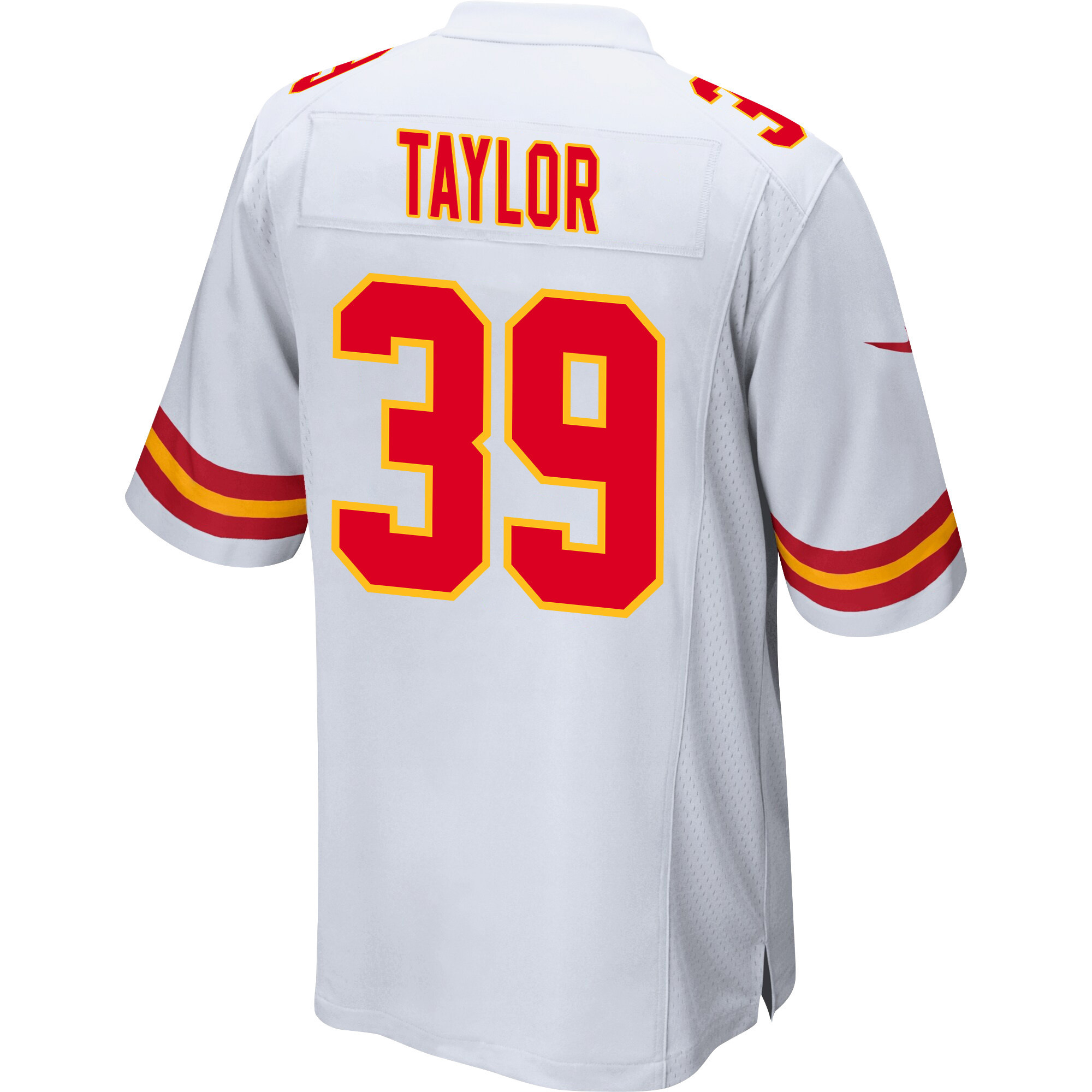 Keith Taylor 39 Kansas City Chiefs AFC Champions Patch Game Men Jersey - White JS8569 nicesnker - Image 3