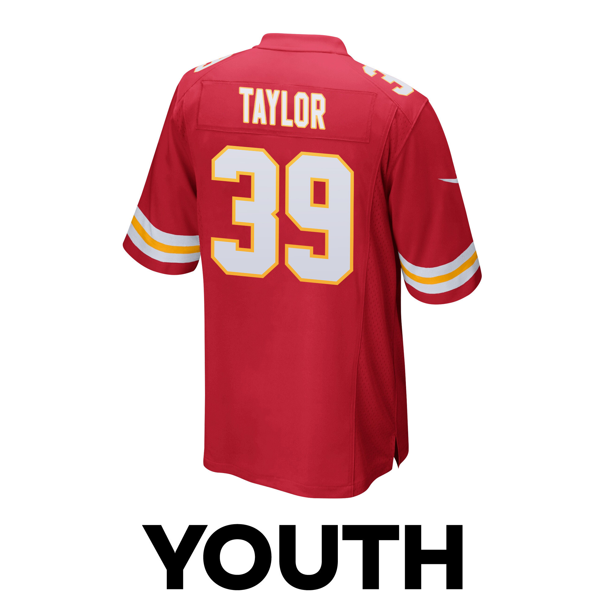 Keith Taylor 39 Kansas City Chiefs Super Bowl LVIII Champions 4 Stars Patch Game YOUTH Jersey - Red JS3159 nicesnker - Image 3