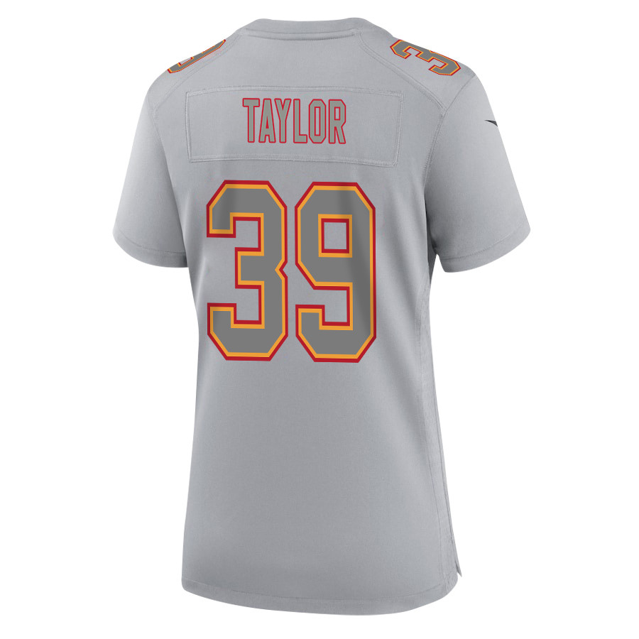 Keith Taylor 39 Kansas City Chiefs Super Bowl LVIII Champions 4X Atmosphere Fashion Game Women Jersey - Gray JS7083 nicesnker - Image 2