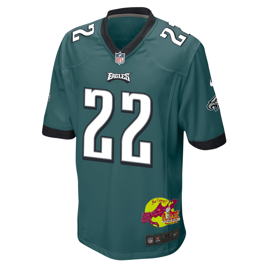 Kelee Ringo 22 Philadelphia Eagles Super Bowl LIX New Orleans Patch Game Men Jersey - Midnight Green JS7659 nicesnker - Image 3