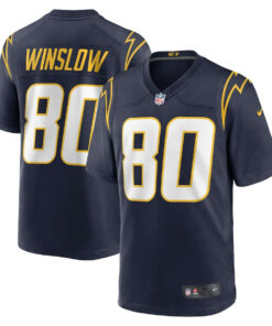 Kellen Winslow 80 Los Angeles Chargers Men Retired Jersey - Navy JS6106 nicesnker