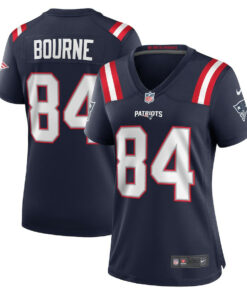 Kendrick Bourne 84 New England Patriots Women Game Jersey - Navy JS2171 nicesnker