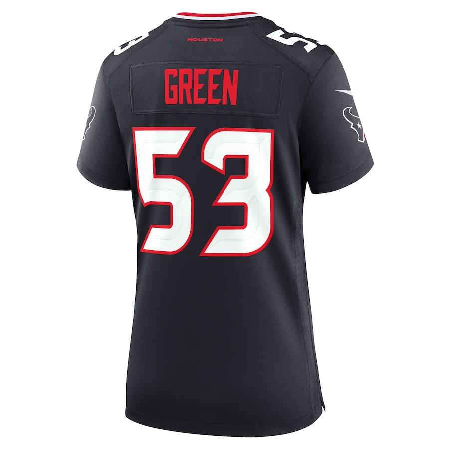 Kendrick Green 53 Houston Texans Women's Team Game Jersey - Navy JS3184 nicesnker - Image 3