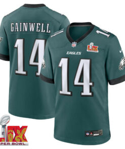 Kenneth Gainwell #14 Philadelphia Eagles Super Bowl LIX Jersey - Men's - Midnight Green JS5146 nicesnker