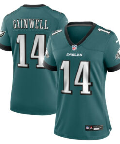Kenneth Gainwell 14 Philadelphia Eagles Women's Team Game Jersey - Midnight Green JS9856 nicesnker