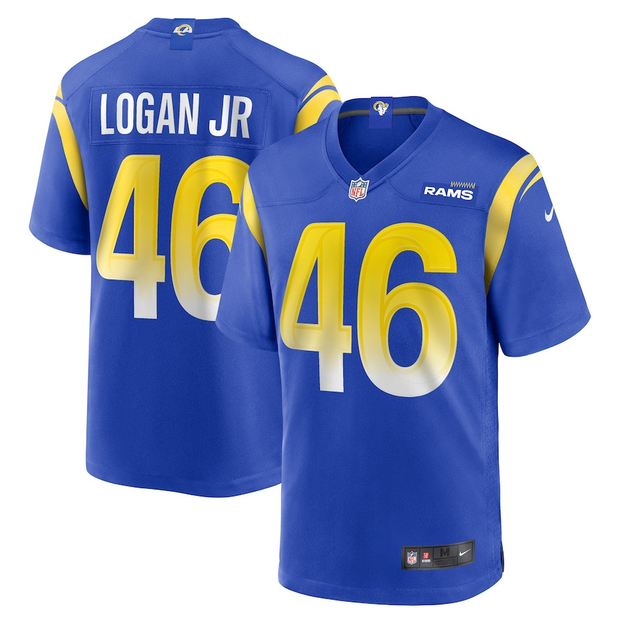 Kenny Logan Jr. 46 Los Angeles Rams Game Men Jersey - Royal JS2106 nicesnker