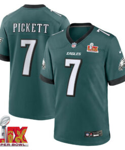 Kenny Pickett #7 Philadelphia Eagles Super Bowl LIX Jersey - Men's - Midnight Green JS6238 nicesnker