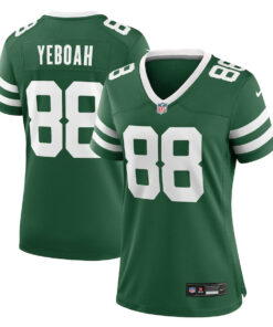 Kenny Yeboah 88 New York Jets Women's Team Game Jersey - Legacy Green JS9411 nicesnker