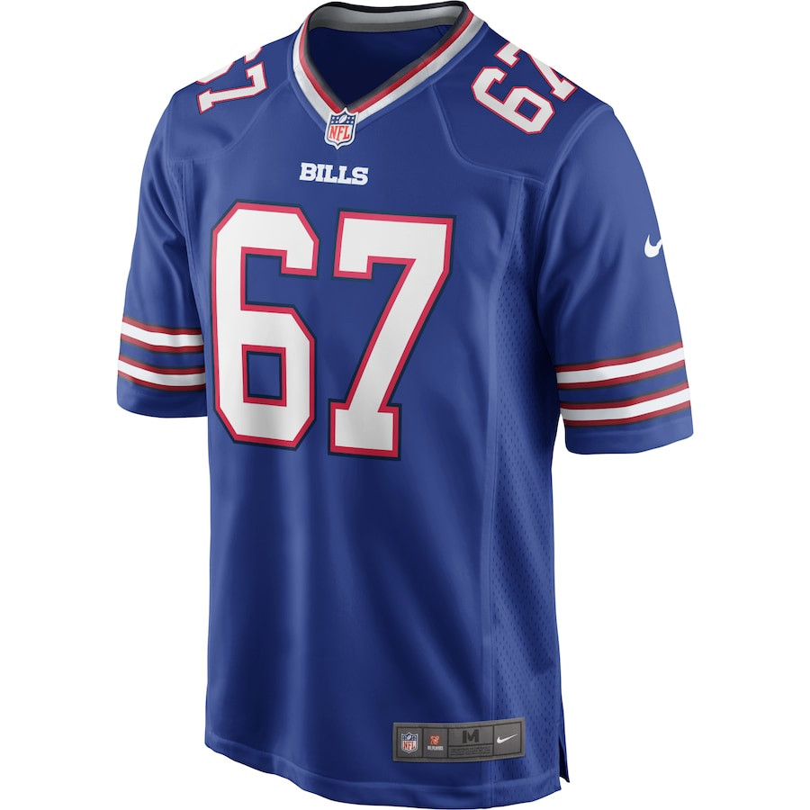 Kent Hull 67 Buffalo Bills Men Game Retired Jersey - Royal JS3169 nicesnker - Image 2