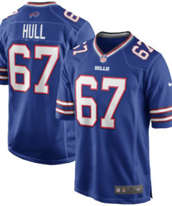 Kent Hull 67 Buffalo Bills Men Game Retired Jersey - Royal JS3169 nicesnker