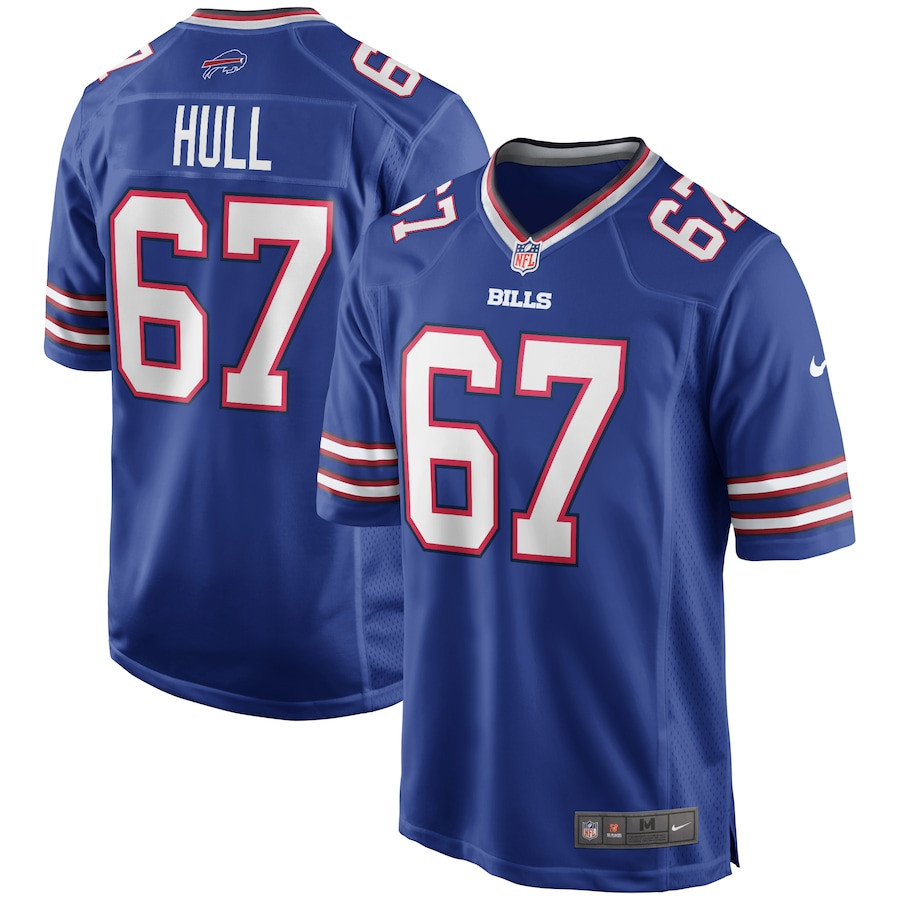 Kent Hull 67 Buffalo Bills Men Game Retired Jersey - Royal JS3169 nicesnker