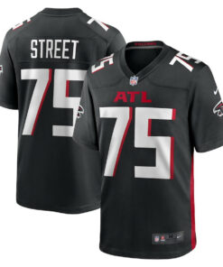 Kentavius Street 75 Atlanta Falcons Game Men Jersey - Black JS7133 nicesnker