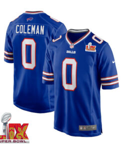 Keon Coleman #0 Buffalo Bills Super Bowl LIX Jersey - Men's - Royal JS2873 nicesnker