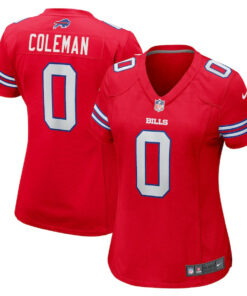 Keon Coleman 0 Buffalo Bills Women's Alternate Game Jersey - Red JS2129 nicesnker