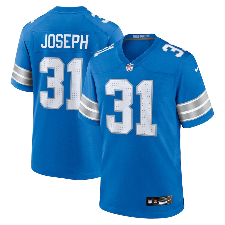Kerby Joseph 31 Detroit Lions Team Game Men Jersey - Blue JS8609 nicesnker