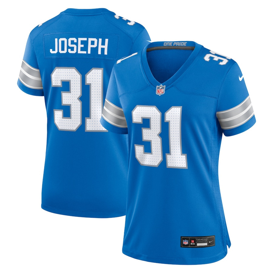 Kerby Joseph 31 Detroit Lions Women's Team Game Jersey - Blue JS3246 nicesnker