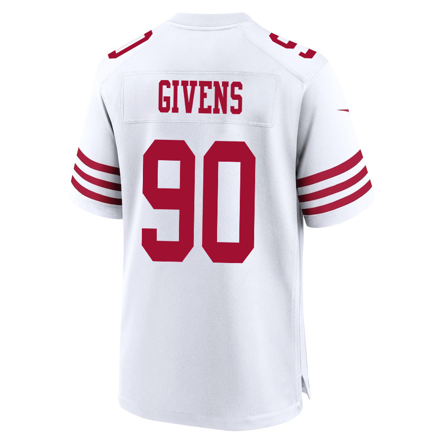 Kevin Givens 90 San Francisco 49ers Super Bowl LVIII Patch Game Men Jersey - White JS1714 nicesnker - Image 3