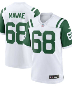 Kevin Mawae 68 New York Jets Classic Alternate Retired Player Game Men Jersey - White JS4004 nicesnker
