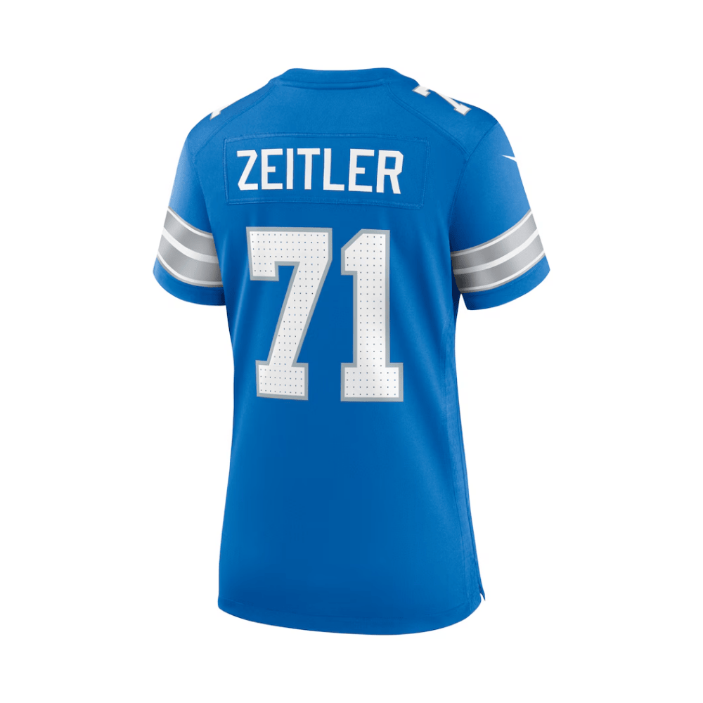 Kevin Zeitler 71 Detroit Lions 2025 Pro Bowl Patch Women Game Jersey - Blue JS4804 nicesnker - Image 2