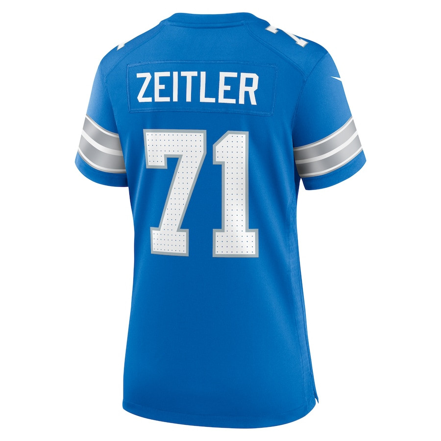 Kevin Zeitler 71 Detroit Lions Women's Game Jersey - Blue JS8132 nicesnker - Image 3