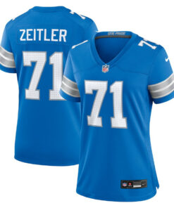 Kevin Zeitler 71 Detroit Lions Women's Game Jersey - Blue JS8132 nicesnker